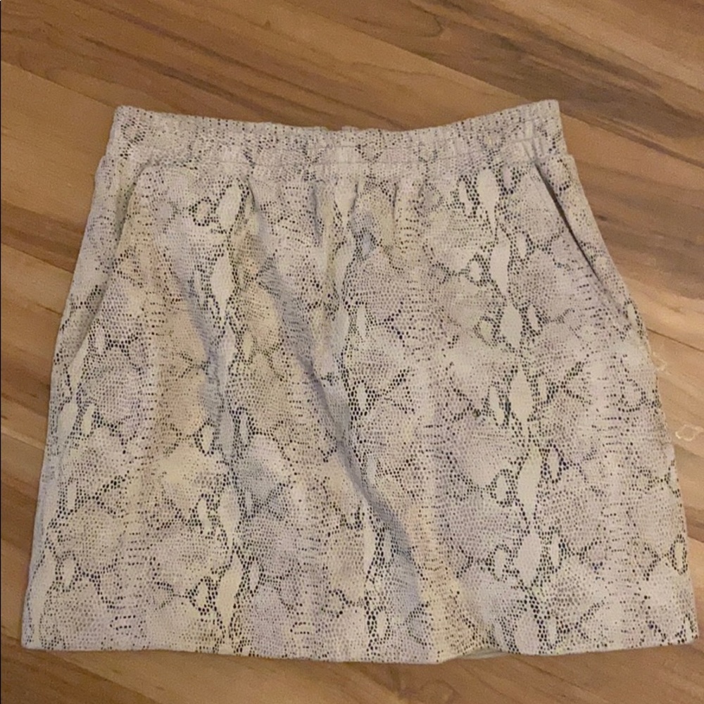Charlotte Tarantola leather skin print skirt